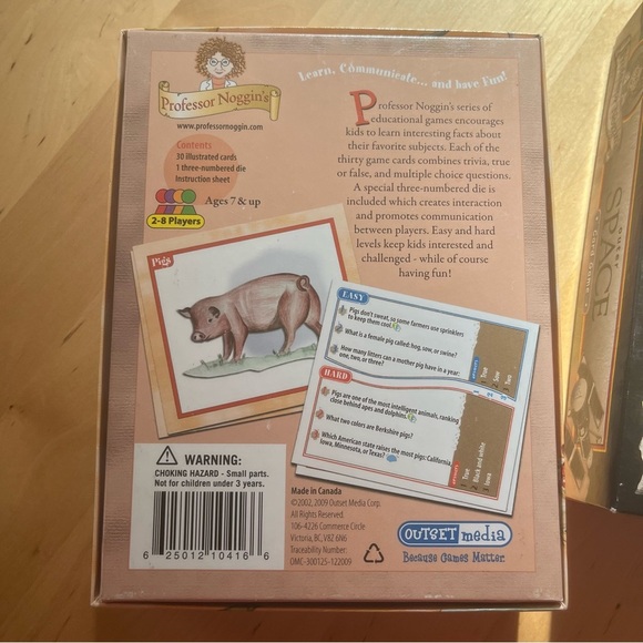 Professor Noggin's  Life On The Farm / Outer Space Card Game Outset Media - Picture 2 of 5